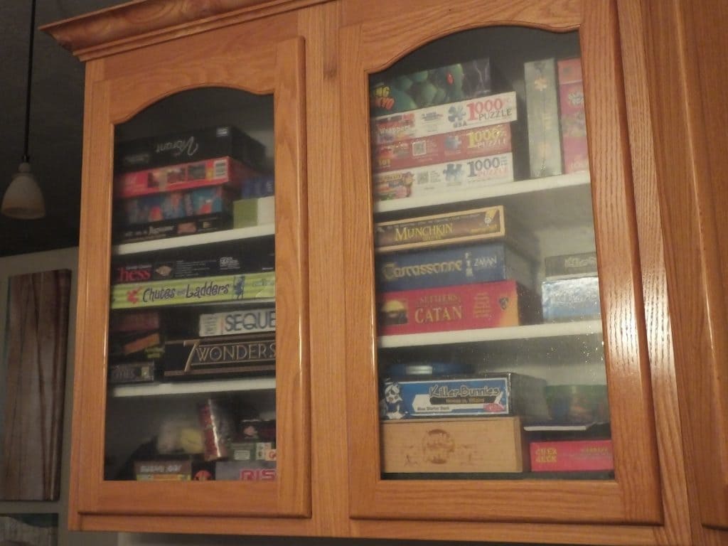 Our games cabinet is full of joy.