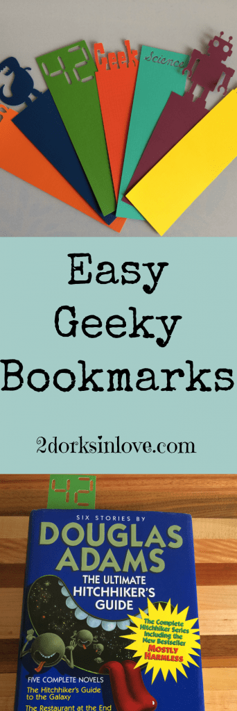 These geeky bookmarks are SO easy to make when you use a Cricut machine!